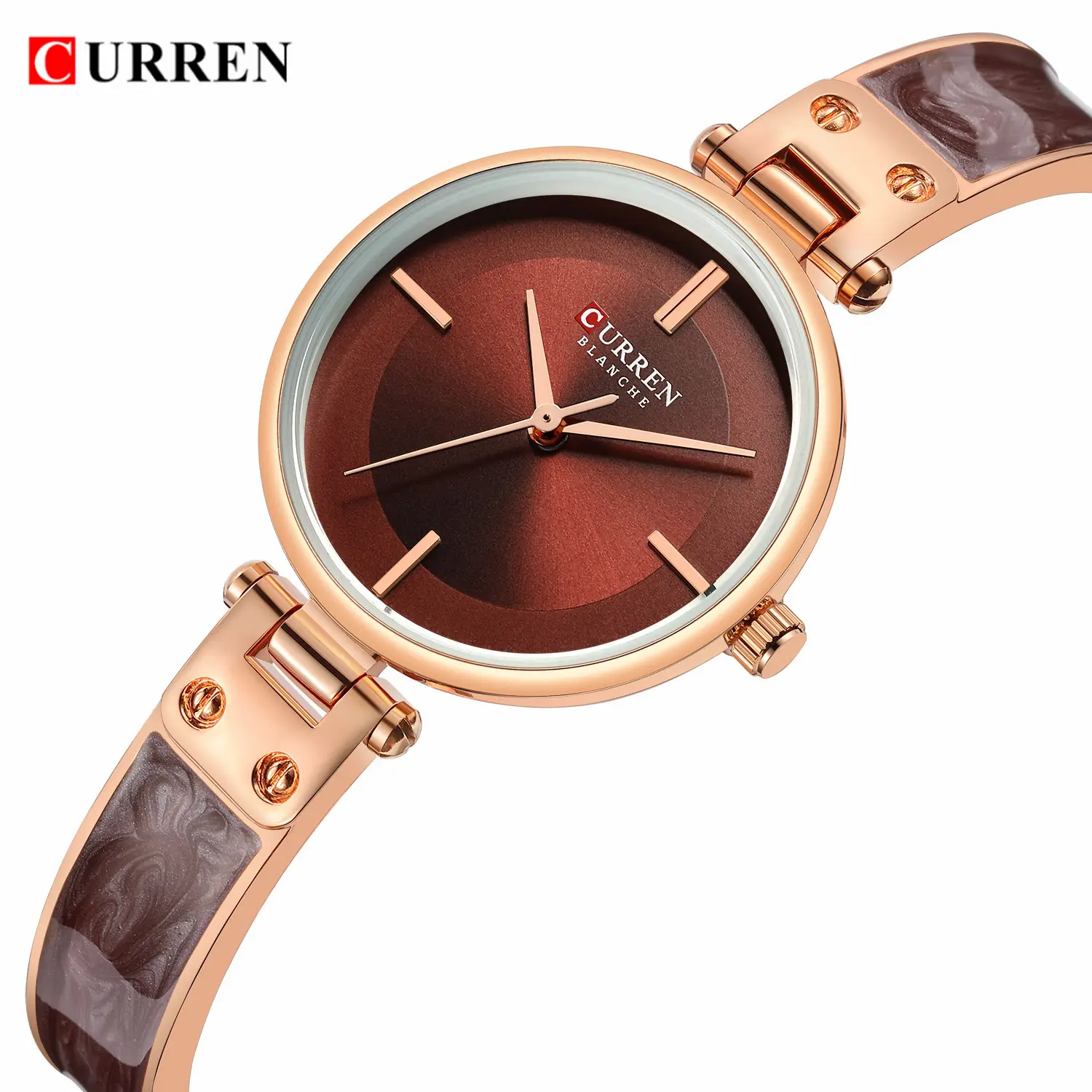 CURREN 9058 Famous Brand Watch For Women with Small Stainless Stand Band Charm Bracelet Watch Analog Minimalist Wristwatch New