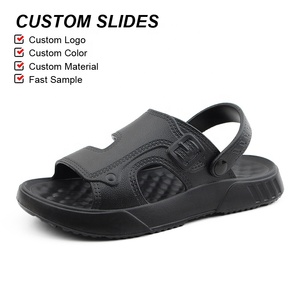 OLICOM Sandales et claquettes pour hommes de haute qualité, avec sangle réglable, semelle massante et soutien de la voûte plantaire, confortables pour la marche estivale et la maison - Product Image 4