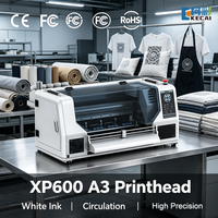 Película Termotransferible KECAI para Impresora DTF A3, Cabezal de Impresión Xp600, Máquina de Impresión Digital A3 para Cualquier Textil, Impresora DTF de 13 Pulgadas