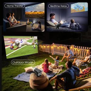Dazzler HY320 Mini 4K Proyector portátil 380 Ansi Lumens Pantalla inalámbrica <span class=keywords><strong>Mirroring</strong></span> para Switch Gaming & Outdoor Movie Night - Product Image 5