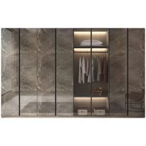 Système de rangement de cuisine moderne en bois massif pour salle à manger, avec miroir, étagères pour vêtements, organisateur, idée de design, buffet - Product Image 5