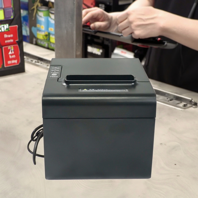 80mm ESC/POS Thermal Receipt Desktop Printer USB/ 576 Dots/Line Resolution 250mm/s Print Speed EU/US Plug Stock 1-Year