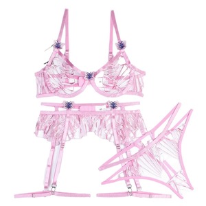 Lingerie High Quality Lace Japanese Mature Women Sexy Lingerie See-Through Bow Tie Mesh Sexy Embroidery Women Sexy Lingerie - Product Image 6