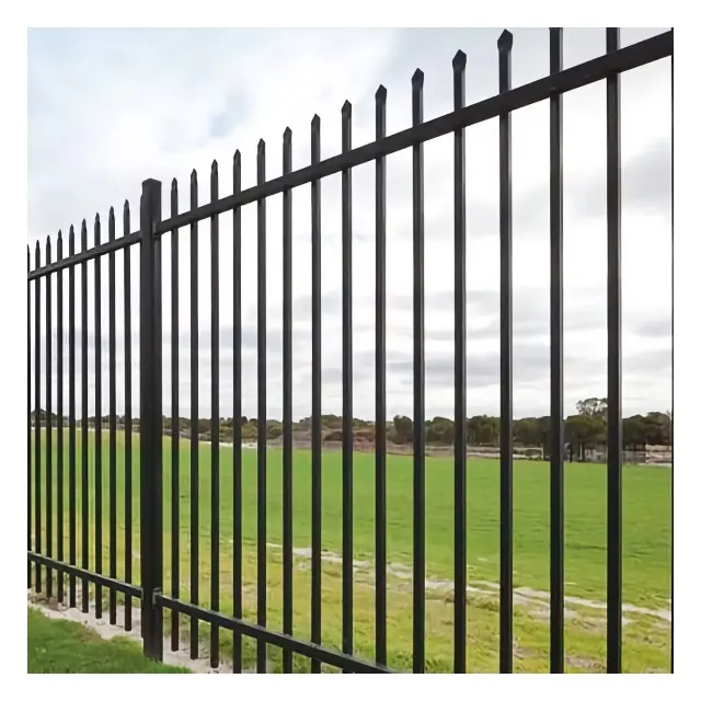 Yüksek kaliteli galvan çelik çit siyah güç kaplı corten çelik çit satılık galvanizli çelik çit panelleri