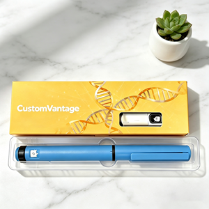 Eco Friendly Printed Medicine Box for Disposable Insulin <b>Pen</b> Cartridge Paper Packaging Custom Size <b>Color</b> Foldable Carton Box - Product Image 1