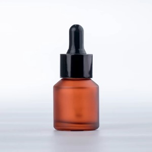 Hổ phách Glass dropper chai 30ml Tinh dầu container UV bảo vệ với cao su màu đen bóng đèn Pipette - Product Image 1