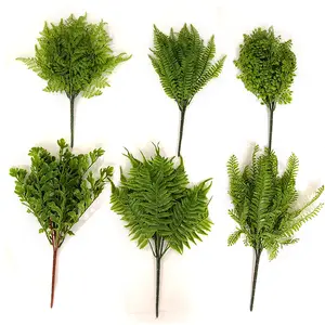 Felce persiana artificiale all'aperto finta verde foglie di plastica artificiale felce selvatica pianta mazzo rami Decor