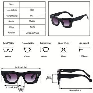 Gafas de Sol Personalizadas con Logotipo, Diseño Retro 2025, con Remaches, Estilo Ojo de Gato, Protección UV400, Montura Grande Cuadrada, para Hombre y Mujer - Product Image 5