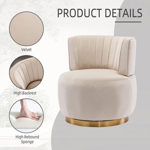 M 360 °   Sillón Giratorio Moderno Tapizado con Brazos Redondos <span class=keywords><strong>para</strong></span> Sala de Estar, Dormitorio, <span class=keywords><strong>Oficina</strong></span>, Hotel, Sala de Espera - Product Image 4