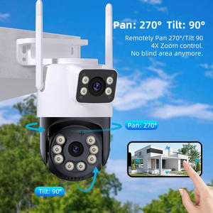 Cámara de seguridad WiFi iCSee de 6MP para exteriores, impermeable, con detección humana por IA, disuasión activa, luz estroboscópica y alarma de audio, cámara IP PT - Product Image 3