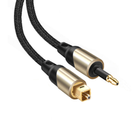 Câble audio optique numérique pour Toslink, fibre optique Home Cinema Toslink vers mini prise 3,5 mm avec connecteurs métalliques