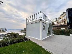 DYHZCE - Casa Contenedor Moderna de Dos Pisos para Oficina o Tienda, <span class=keywords><strong>con</strong></span> <span class=keywords><strong>Terraza</strong></span> de Lujo, Paredes de Cristal, Diseño Elegante, Bajo Costo, Panel Sándwich Prefabricado - Product Image 3
