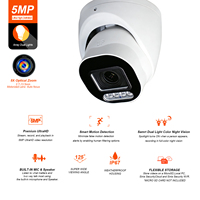 Caméra IP de sécurité PoE 5MP 30fps, zoom optique 5X avec objectif motorisé 2,7-13,5 mm, vision nocturne couleur, détection humaine, conversation bidirectionnelle