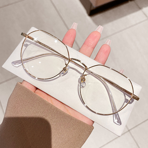 Kính mắt chống ánh sáng xanh đa giác titan siêu nhẹ, gọng kính thời trang kim loại dành cho nam nữ, hỗ trợ độ cận thị - Product Image 1