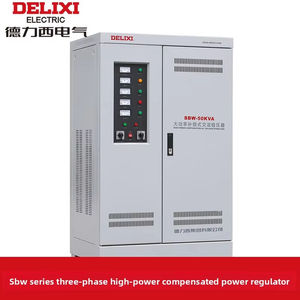 Stabilisateur de tension électronique triphasé Delixi série SBW 6 kVA, prix usine, avec affichage LED/LCD, pour armoire AC, utilisation SVC 220 V - Product Image 3