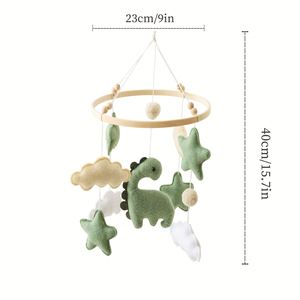Móvil de Cuna Minimalista Estilo Instagram con Dinosaurios y Nubes, Juguete Colgante Giratorio para Bebés, Ayuda para Dormir - Product Image 6