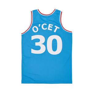 Camiseta de baloncesto Perc 30 para hombre, azul cielo, blanco y negro, suministro por <span class=keywords><strong>Lil</strong></span> House Phone y Blazzy cosido - Product Image 6