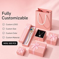 Lot de boîtes cadeaux en papier pour bijoux avec insert en mousse pour colliers, bracelets, bagues, boucles d'oreilles – Emballage personnalisé avec logo – Boîtes à bijoux