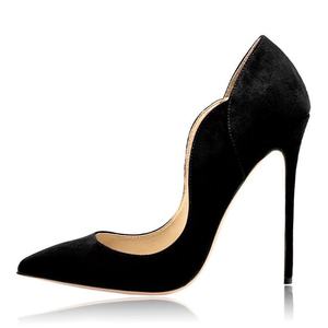 Nouveau style rose rouge daim bout pointu escarpins à talons aiguilles talon 4.7 pouces deux couleurs sexy femmes chaussures à talons hauts - Product Image 3