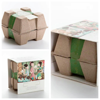 Boîte en pulpe biodégradable écologique avec logo personnalisé pour crème visage et poudre libre, emballage gaufré pour soins de la peau, recyclable, taille personnalisée