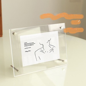 Tùy chỉnh kích thước 6/7/8/10 inch A4 rõ ràng hiển thị Acrylic khung ảnh Acrylic khung hình Acrylic chủ thẻ với đứng - Product Image 5