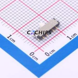CUS-13TB Slide Switch SMD Switch Single Pole Three Throw Rectangle Pin Header Solder Tab Vertical Mount - Product Image 1