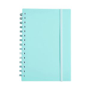 A5 PP Cover Spiral Notebook Loose-<b>leaf</b> Notebook Minimalist Double Wire-O Journal with Elastic Band Closure - Product Image 3