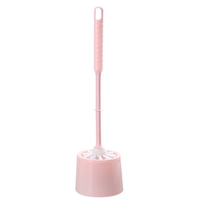 Toilet Cleaning <b>Brush</b> With Base <b>Round</b> Durable Plastic Nylon Soft Bristles Nordic Pink Green Gray Easy To Clean - Product Image 5