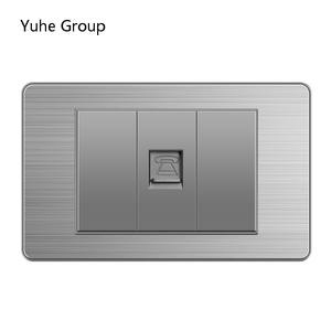 Prise informatique haut de gamme 10A en acier inoxydable série 118 avec panneau tactile - Product Image 1