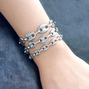 Chaîne en <span class=keywords><strong>maille</strong></span> <span class=keywords><strong>de</strong></span> graines <span class=keywords><strong>de</strong></span> <span class=keywords><strong>café</strong></span> en acier inoxydable <span class=keywords><strong>de</strong></span> 7 mm plaqué or rose noir argent pour les occasions <span class=keywords><strong>de</strong></span> fête chrétienne et <span class=keywords><strong>de</strong></span> mariage - Product Image 3