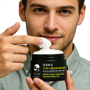 <span class=keywords><strong>Crème</strong></span> capillaire définissant les boucles 3 en 1 Lisse Anti-frisottis Coiffage et soin des cheveux pour hommes <span class=keywords><strong>Crème</strong></span> à boucles organique personnalisée - Product Image 4