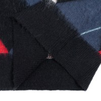 AiNear Vente en gros de logo personnalisé Design Oem & Odm sans manches col en V graphique Argyle Pull gilet en cachemire pour hommes