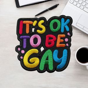 Nó là OK để được Đồng Tính vá lành mạnh dễ thương màu dính dễ thương món quà sắt hoặc may trên lgbtq + Cầu Vồng thêu các bản vá lỗi - Product Image 2