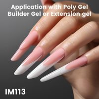 Formes doubles françaises inversées 3D, 15 tailles, 150 pièces, pour extension d'ongles en gel et acrylique