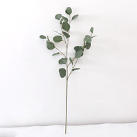 Produits en gros Décoration intérieure Faux Pittosporum Leaf Branch White Edge Leaf Feuilles artificielles de ficus pour la décoration