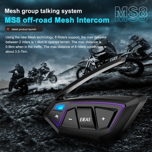 <span class=keywords><strong>EJEAS</strong></span> <span class=keywords><strong>MS8</strong></span> Casco Impermeable 8 Personas Rápido Larga Distancia Bosque Montar ABS MESH Intercomunicador para Motocicletas - Product Image 3