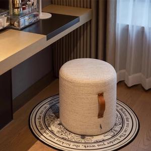 Taburete Estilo Sofá, Banco para Zapatos de Sala de Estar, Decoración del Hogar de Alta Gama, Taburete Redondo Acogedor, Ideal para Instagram - Product Image 2