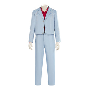 Costume Cosplay Anime 'Die With a Smile' Lady Bruno Mars, Abito Blu Elegante per Festa di Halloween, Outfit per Uomo e Donna con Accessori - Product Image 1