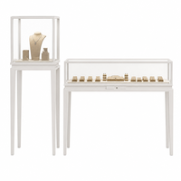 Vitrine à bijoux en verre sur mesure, minimaliste, murale, pour boutique de bijoux, aménagement de magasin