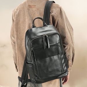 Mochila para Portátil de Cuero Genuino de Grano Completo DUJIANG, Correa de Hombro Curva, Asa Suave, Protección para Portátil, para Negocios y Ocio - Product Image 2