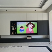 Meuble mural de salon au design moderne et luxueux en MDF mélaminé, unité de rangement suspendue pour téléviseur, ensemble de meubles de console