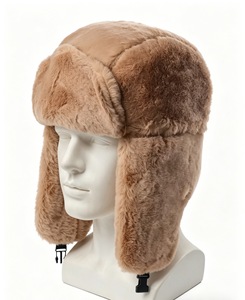 Chapeau de luxe FuzzyTrapper, chapeau d'hiver épais doublé de fausse <span class=keywords><strong>fourrure</strong></span> avec sangle de menton réglable, bonnet de <span class=keywords><strong>ski</strong></span> pour adultes, fournisseur de chapeaux - Product Image 5