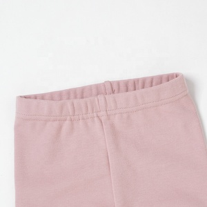 도매 유기 면 평야 뜨개질을 한 늑골을 붙인 아기 소녀 각반 가을 - Product Image 4