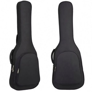Échantillon gratuit, vente en gros, sac de guitare électrique Oxford imperméable sur mesure, rembourré 15 mm, noir, pour guitare basse - Product Image 1