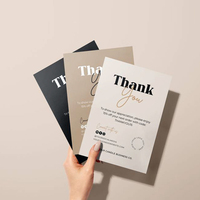 Tarjeta aromática de vela con logotipo impreso personalizado para pequeñas empresas, gracias por su tarjeta de compra, tarjeta de inserción de paquete
