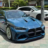 Kit carrosserie en fibre de carbone sèche pour BMW M3 M4 G80 G82, mise à niveau vers le style AD, pare-chocs avant, diffuseur, aileron, garde-boue
