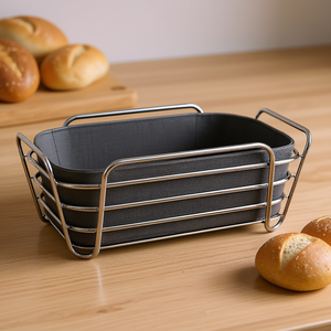 Blomus Bread <b>Basket</b> Delara Stainless Steel <b>Rectangular</b> Storage Container For Kitchen Use - Product Image 3