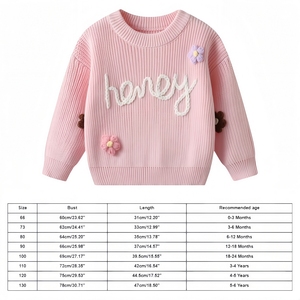 Suéter Personalizado para Bebé con Nombre Bordado, Suéter Tejido a Medida para Recién Nacidos, Niñas y Niños, <span class=keywords><strong>Regalo</strong></span> para Baby Shower o Navidad - Product Image 6
