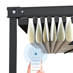 Système de toit rétractable automatique à commande à distance pour balcon de villa de luxe moderne, pergola en aluminium et PVC, auvent anti-pluie pour jardin extérieur - Product Image 5