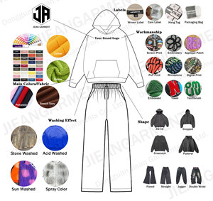 Custom 100% Cotton Terry Oversized Printed <strong>Tracksuit</strong> Acid Washed Sweat Suits Men Flare Stacked Sweatpants and Hoodie Set - Product Image 5